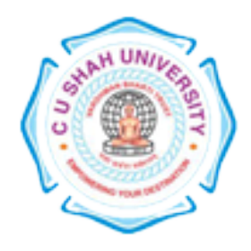 C U Shah University Logo